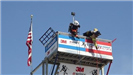 Firefighters Pulling up Weights From the Top of the Tower