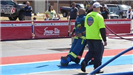 Blue Team Firefighter Hauling a Rescue Dummy 1
