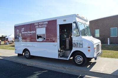 Food Truck Giving out Popcorn